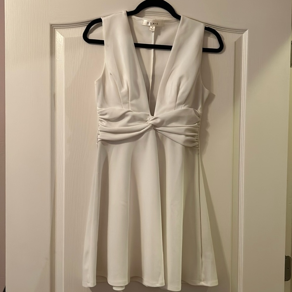 Lovely white dress.